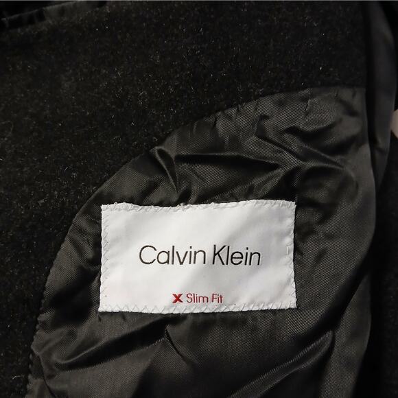 $395 NWT Calvin Klein Men's Wool Blend Coat Size 44L Gray Winter Overcoat - Picture 12 of 14